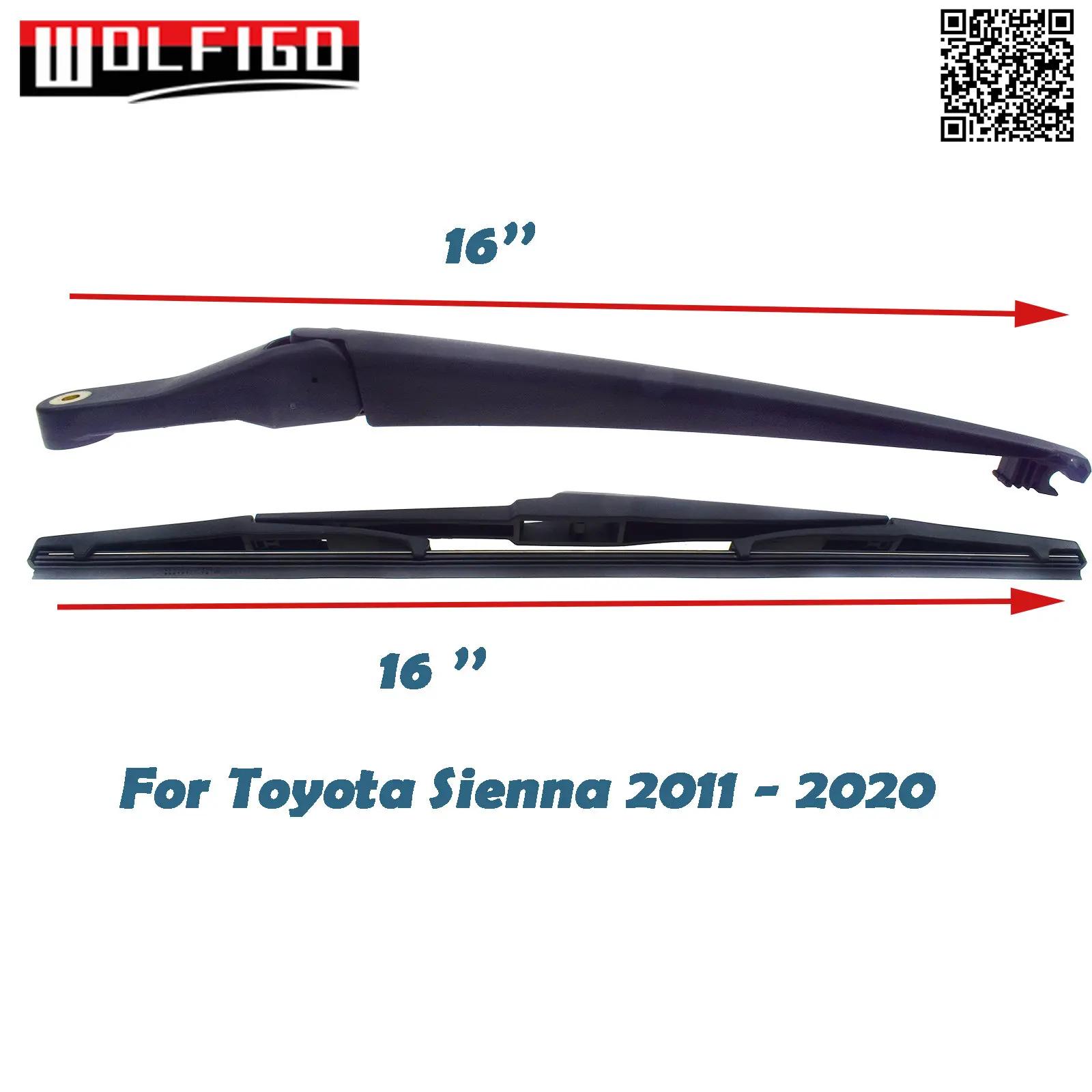 2PCS Rear Wiper Arm & Blade 16 inch For Toyota SIENNA 2011-2021 85241-08020, 85242-08020, 8524108020, 8524208020